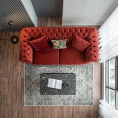 Comfy 2-Seater - Velvet Dark maroon