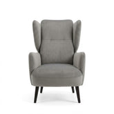 Sogut Wing Chair Black Metal Legs