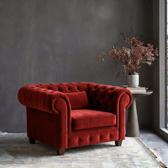 Comfy single seater - Velvet Dark maroon