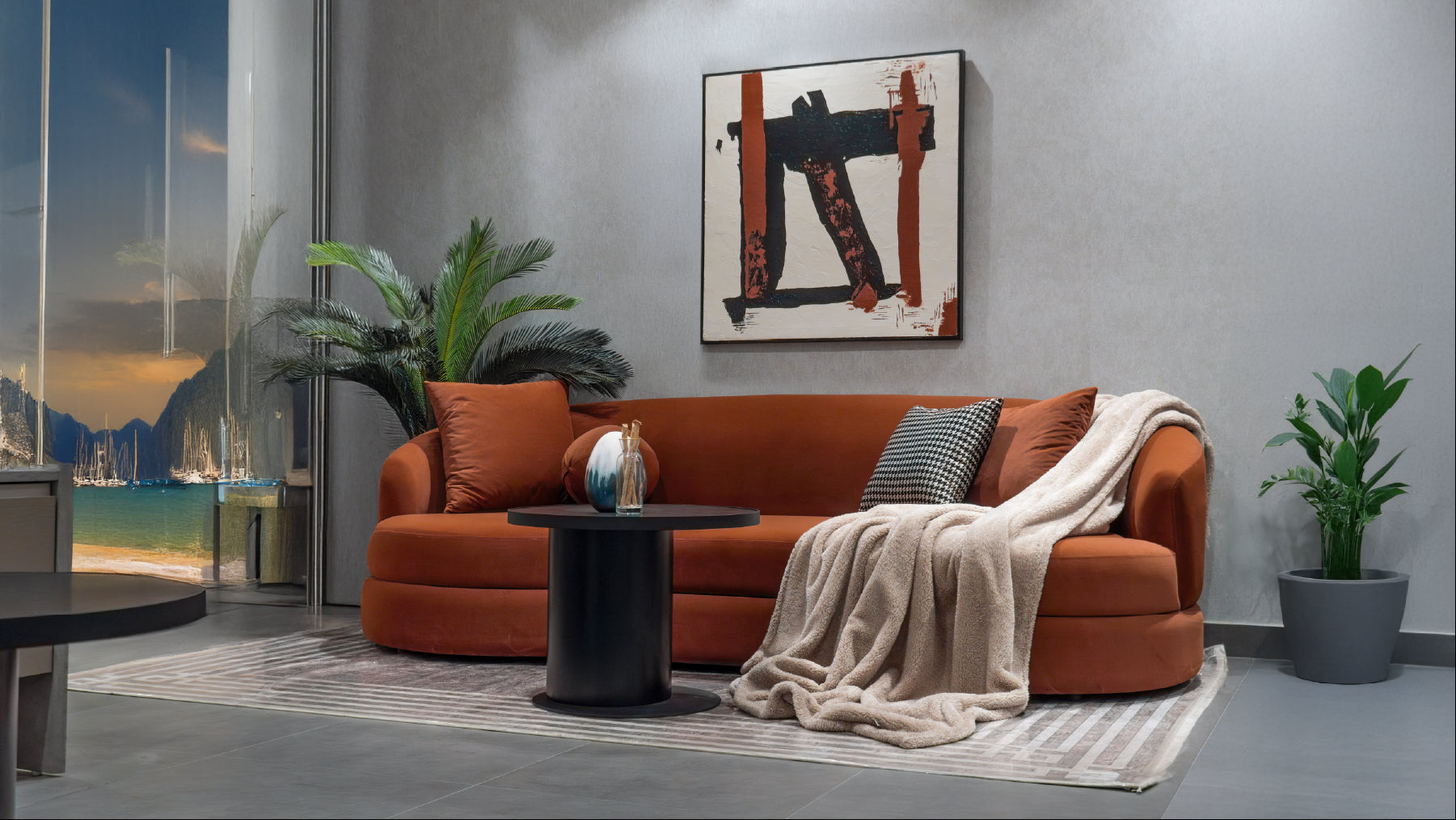 Calara 3 Seater Round sofa - ROVE