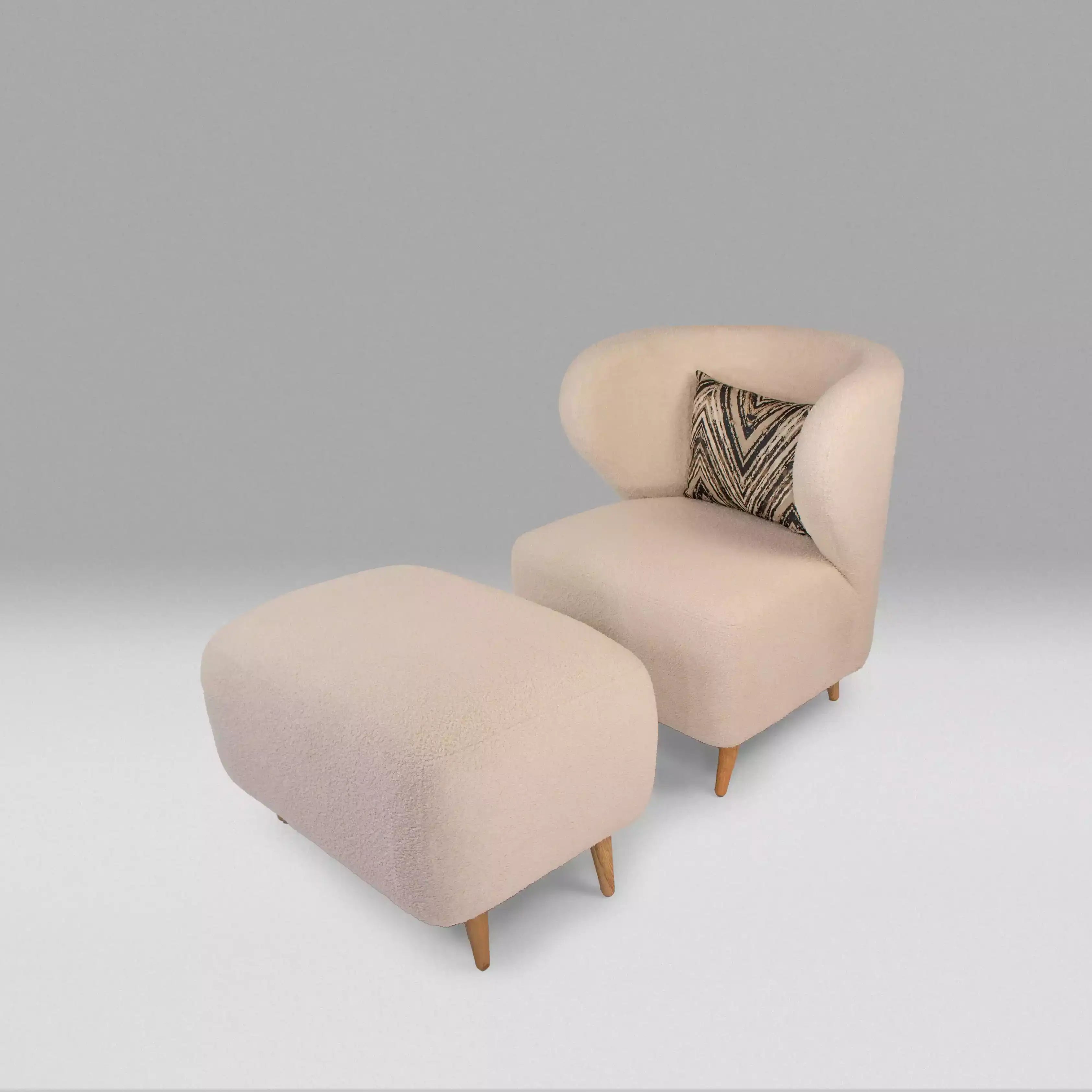 Elite Wing Chair And Footstool - ROVE