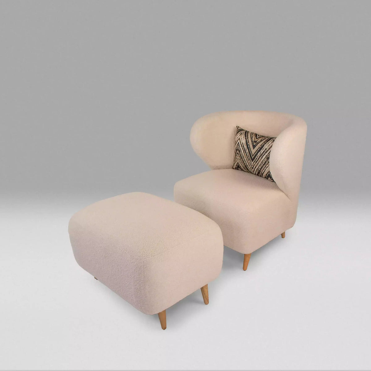 Elite Wing Chair And Footstool